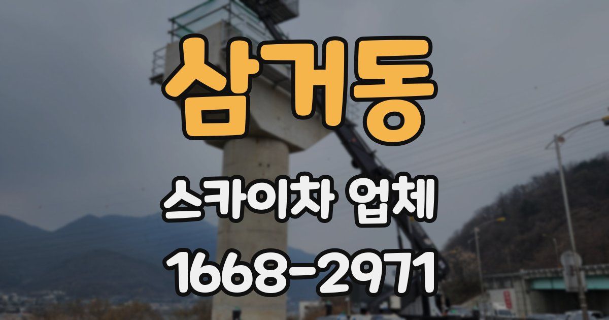 삼거동 스카이차 업체