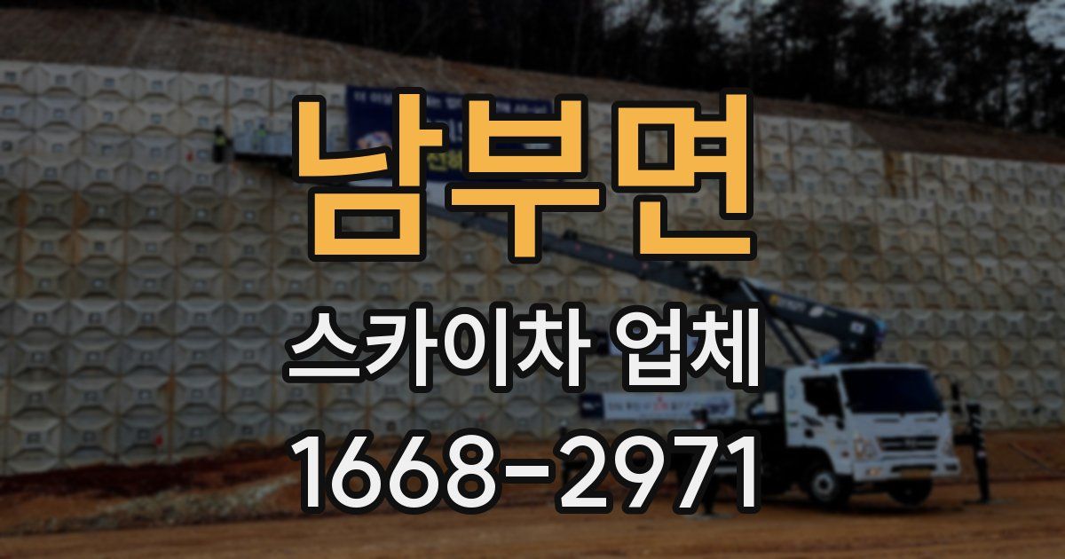 남부면 스카이차 업체