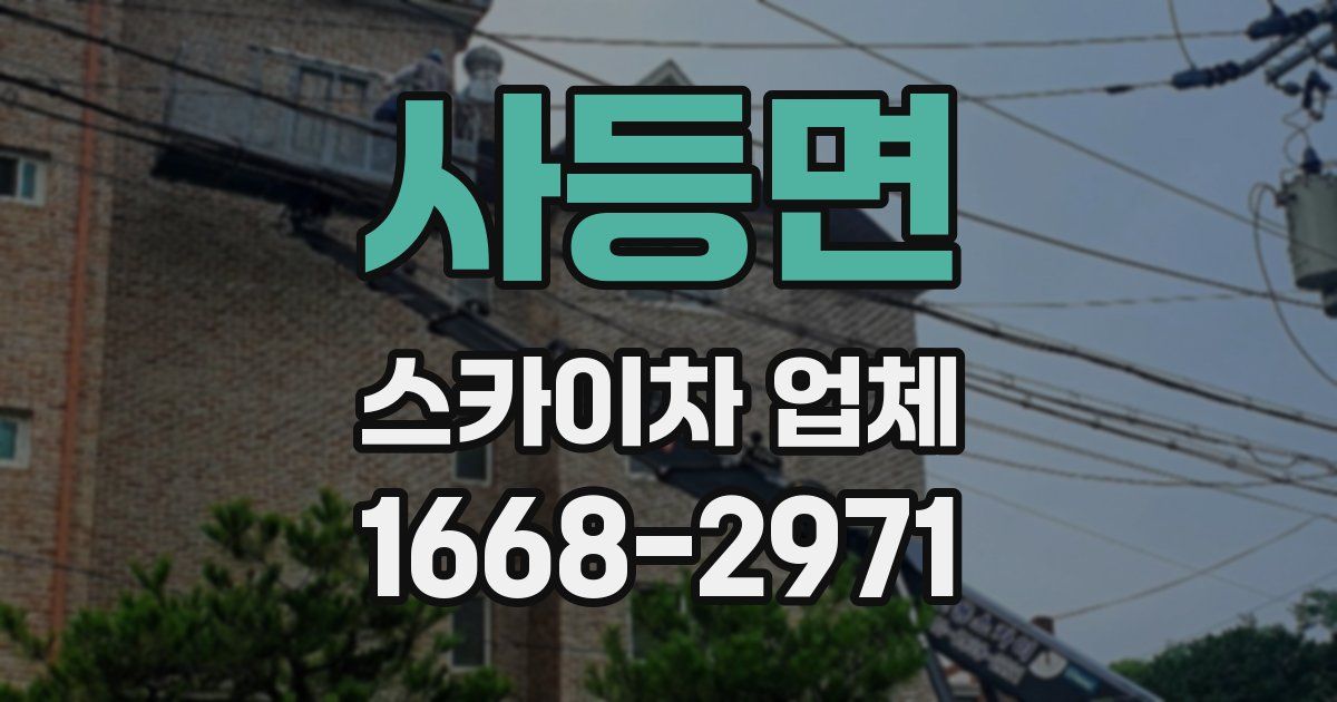 사등면 스카이차 업체
