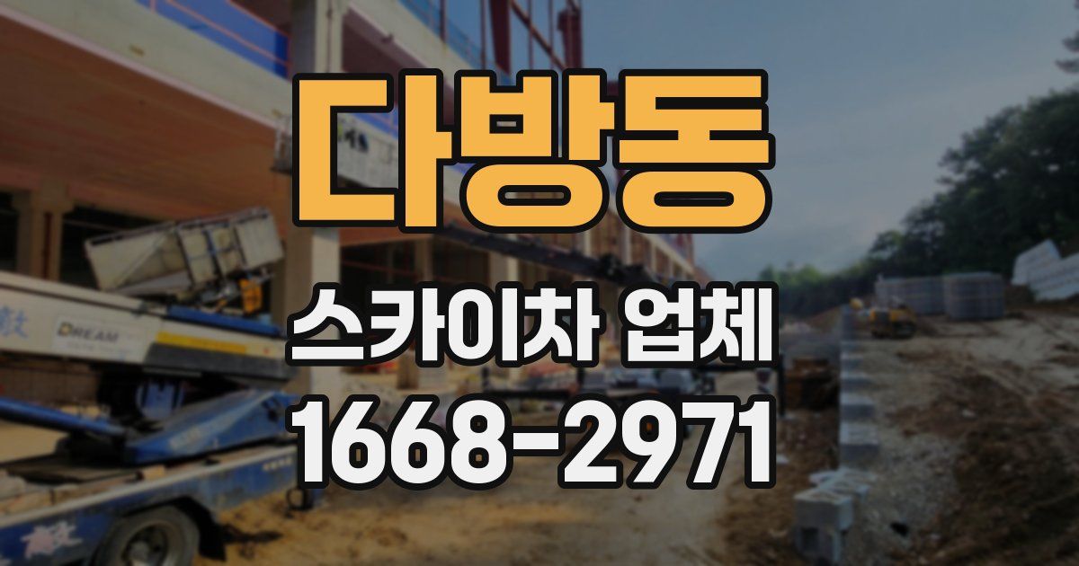 다방동 스카이차 업체