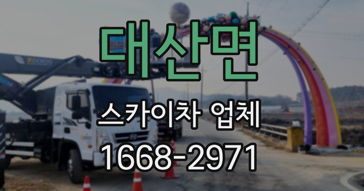대산면 스카이차 업체