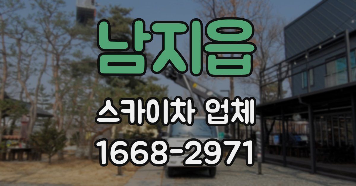 남지읍 스카이차 업체