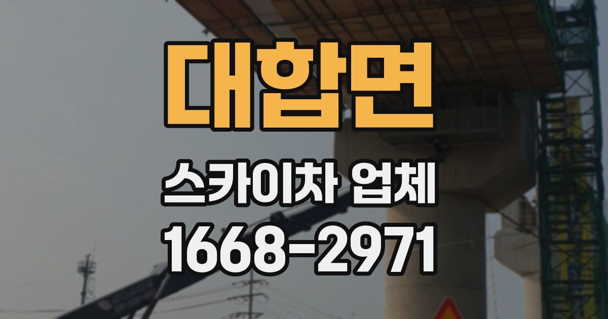 대합면 스카이차 업체
