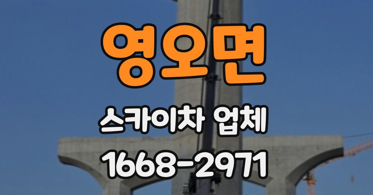 영오면 스카이차 업체