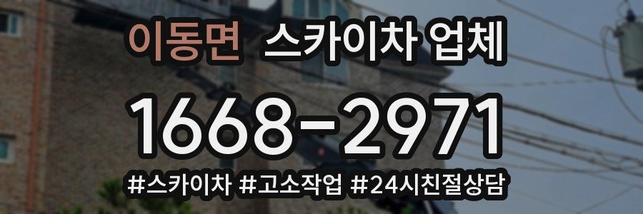 이동면 스카이차 업체