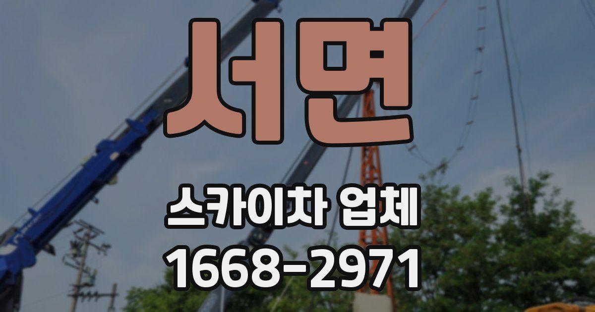 서면 스카이차 업체