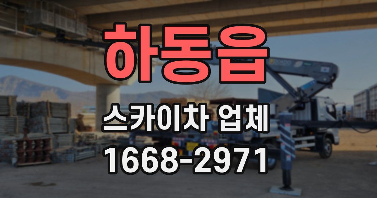 하동읍 스카이차 업체