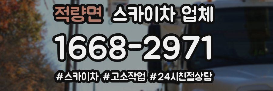 적량면 스카이차 업체