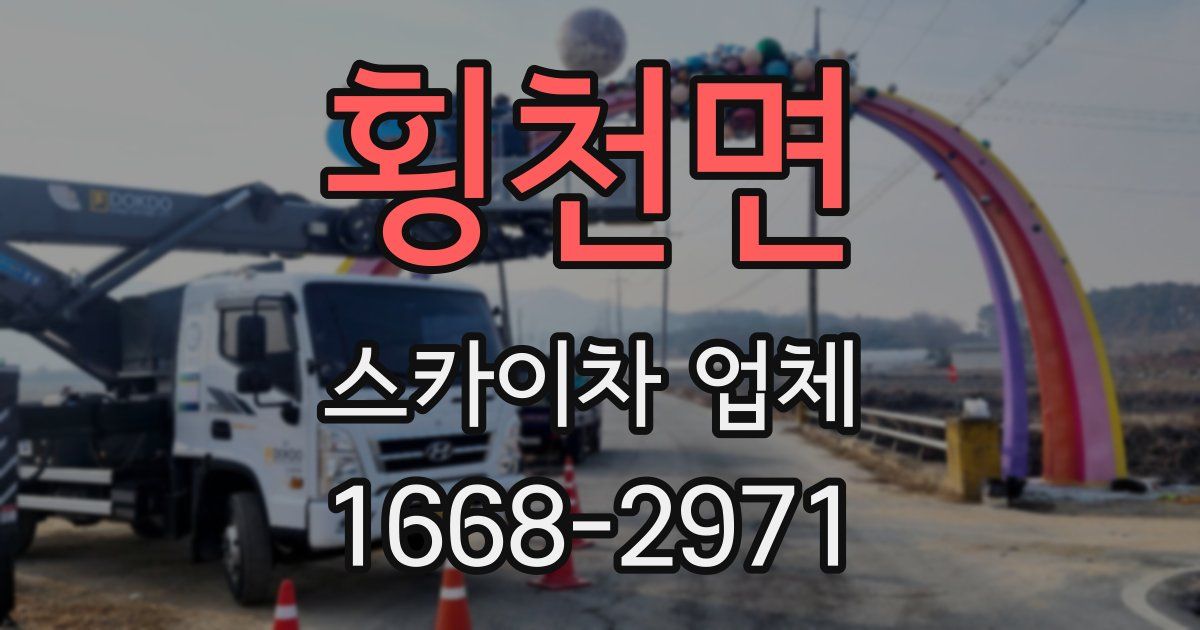 횡천면 스카이차 업체