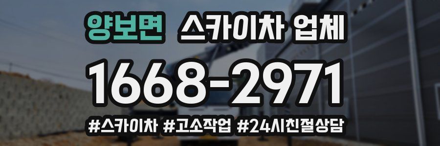 양보면 스카이차 업체