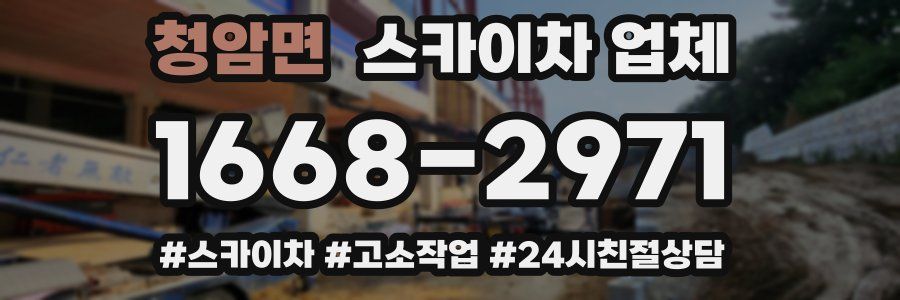 청암면 스카이차 업체