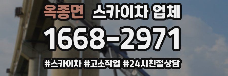 옥종면 스카이차 업체