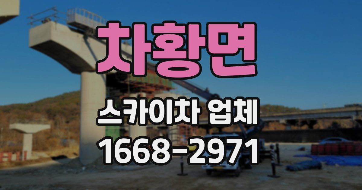 차황면 스카이차 업체
