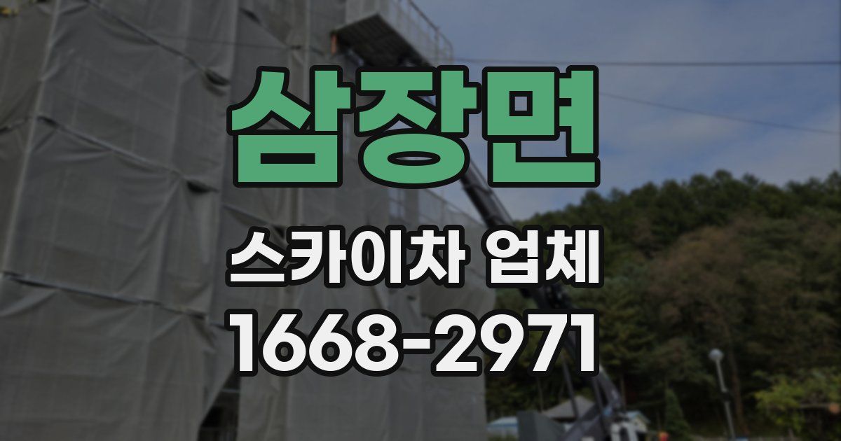 삼장면 스카이차 업체