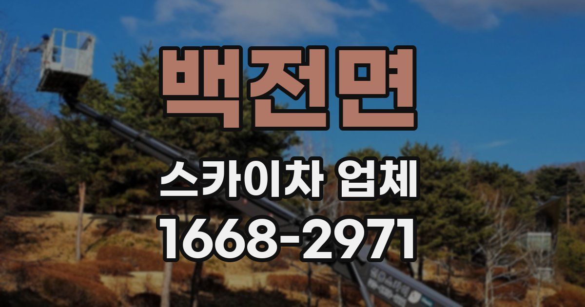 백전면 스카이차 업체