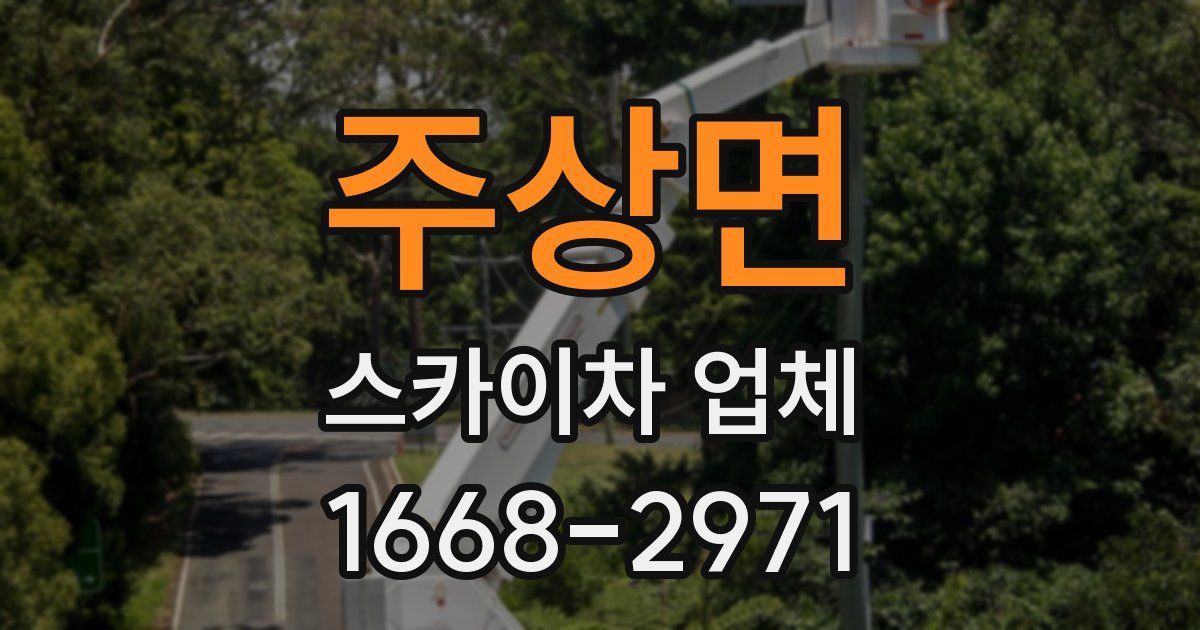 주상면 스카이차 업체