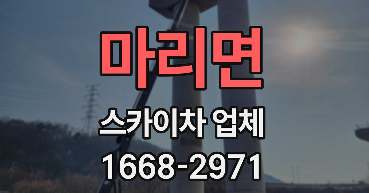 마리면 스카이차 업체
