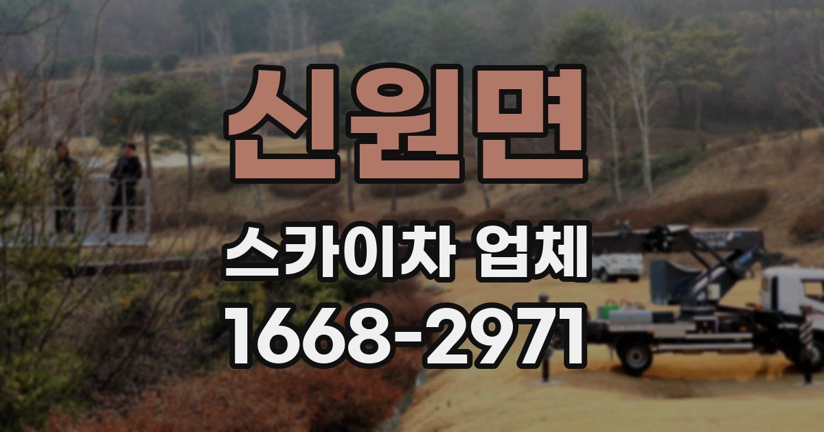 신원면 스카이차 업체