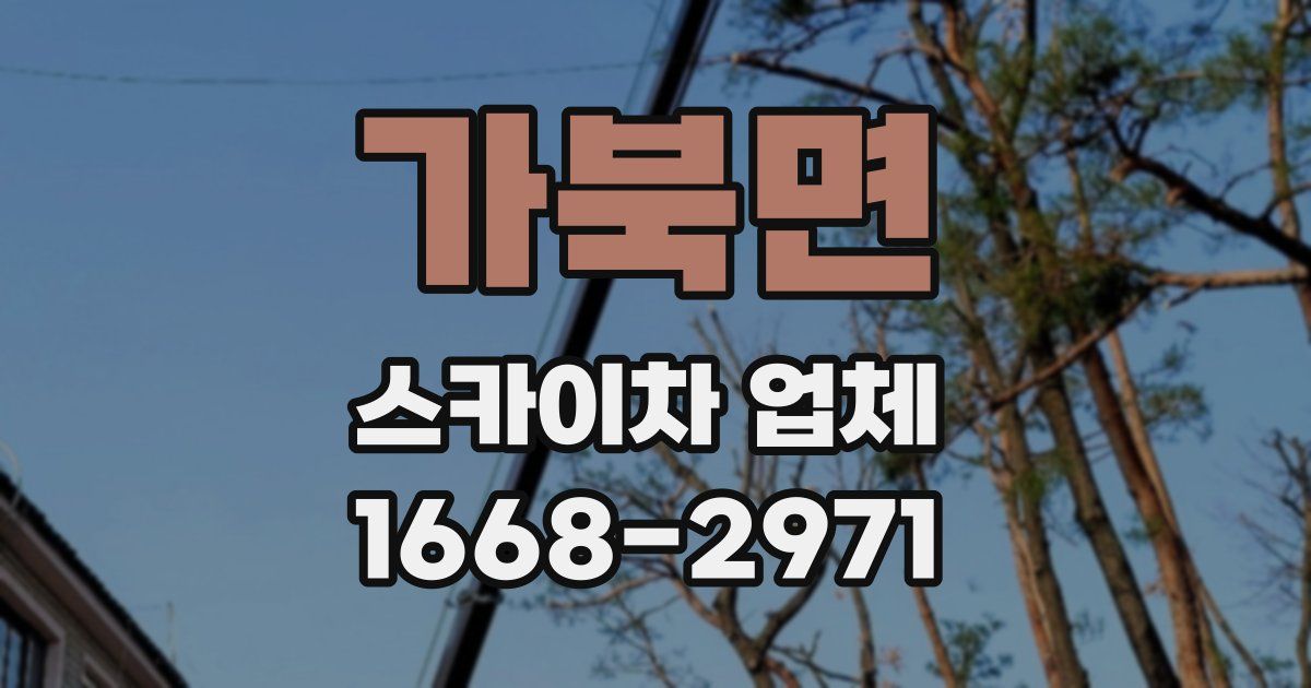 가북면 스카이차 업체