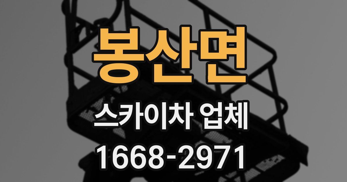 봉산면 스카이차 업체