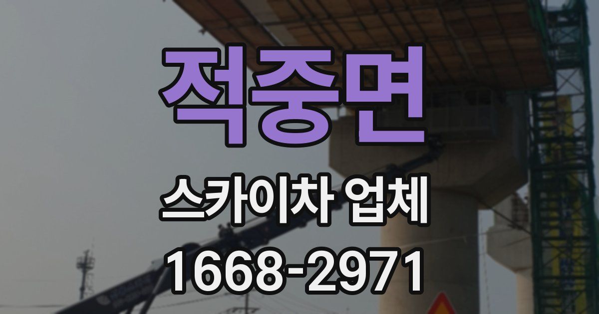 적중면 스카이차 업체