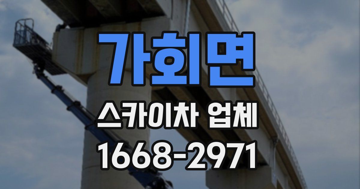 가회면 스카이차 업체