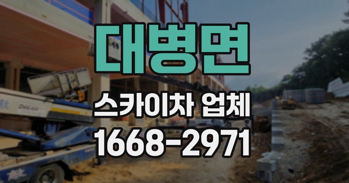 대병면 스카이차 업체