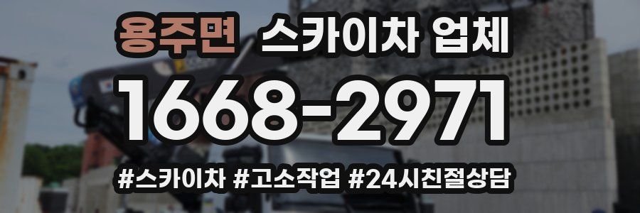 용주면 스카이차 업체