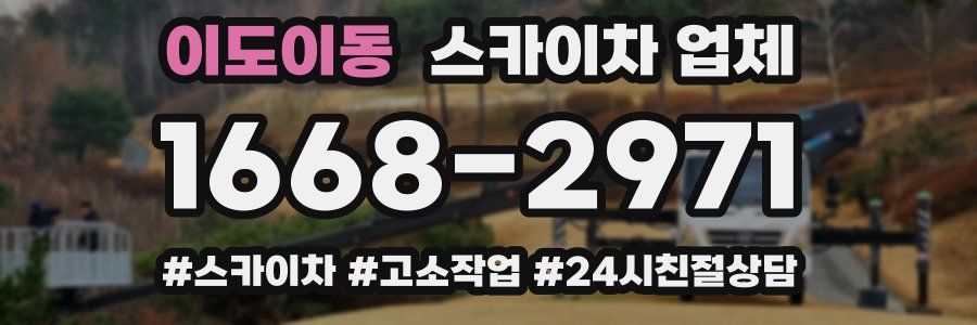 이도이동 스카이차 업체