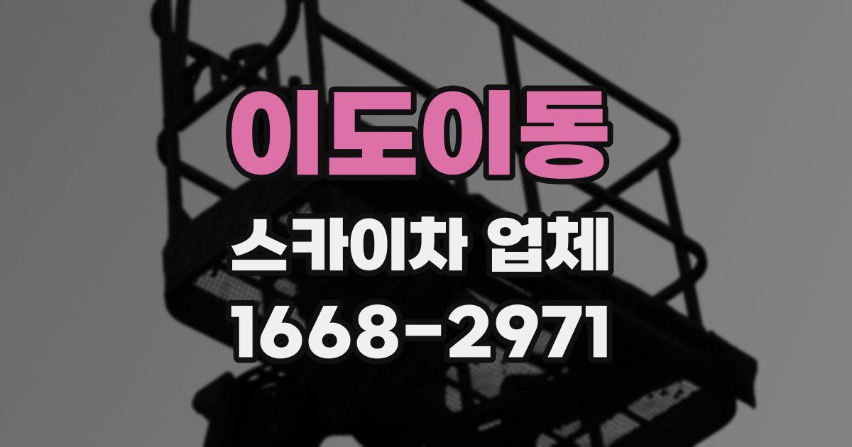 이도이동 스카이차 업체