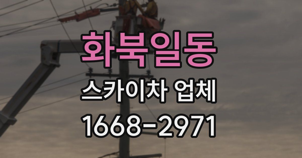 화북일동 스카이차 업체