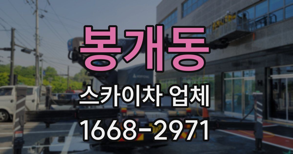 봉개동 스카이차 업체