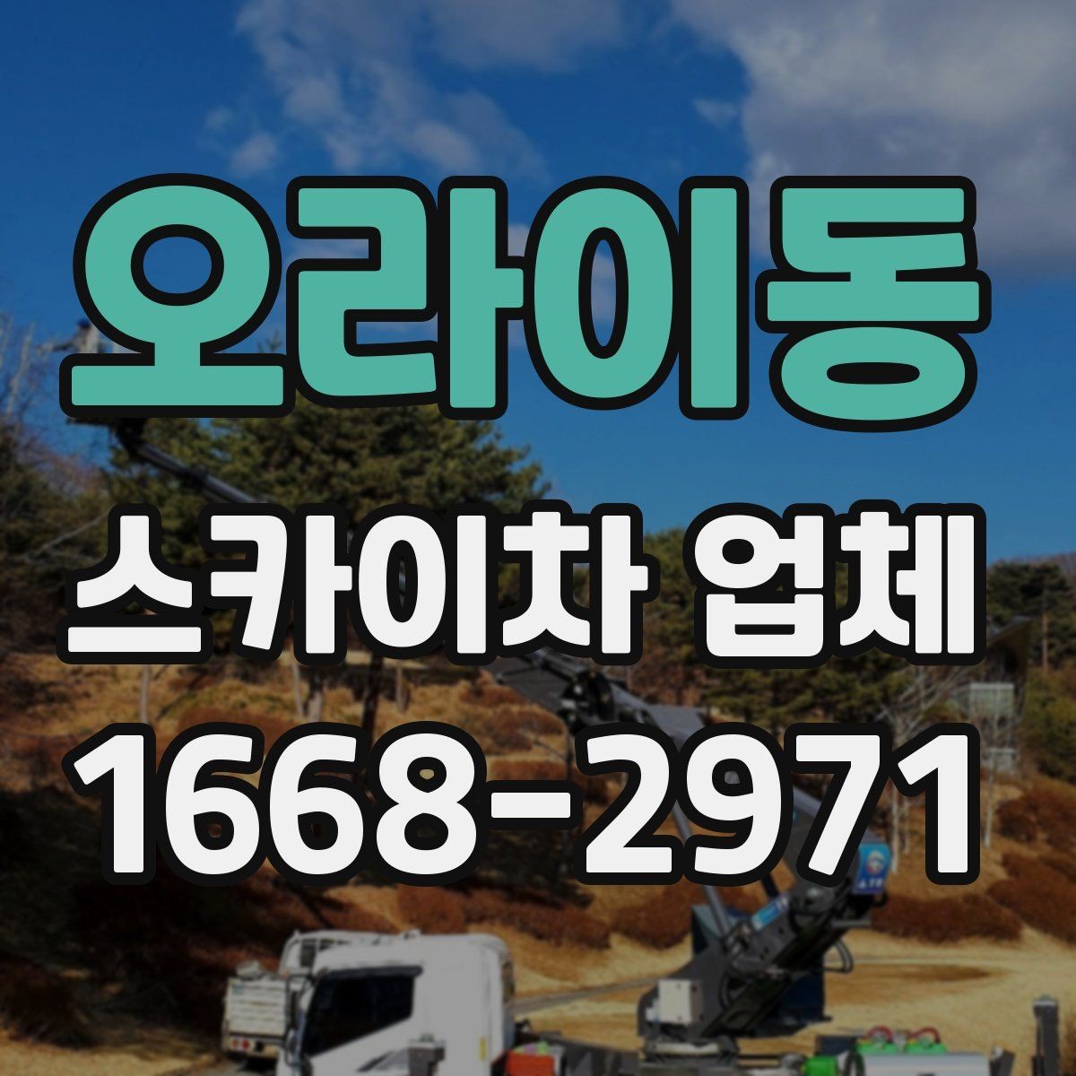 오라이동 스카이차 업체 이용 전 위치 안내를 정확히 하는 법