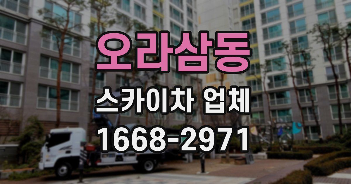 오라삼동 스카이차 업체