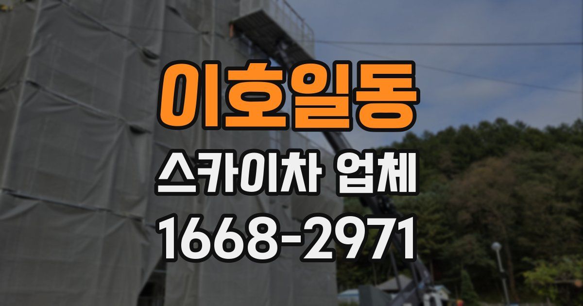 이호일동 스카이차 업체