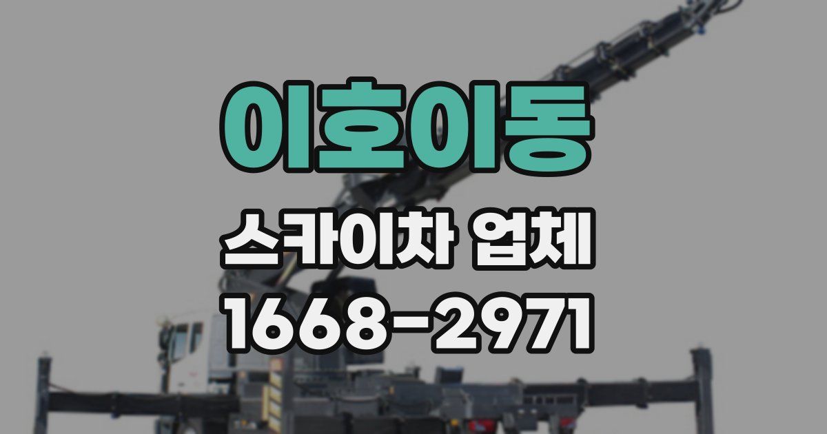이호이동 스카이차 업체