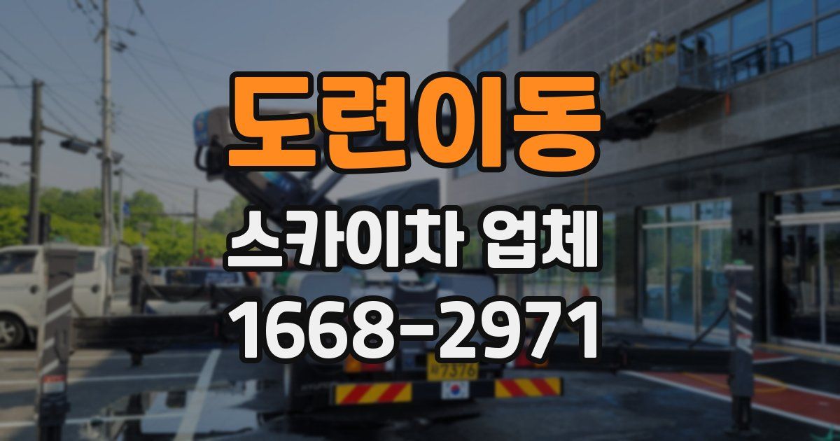 도련이동 스카이차 업체