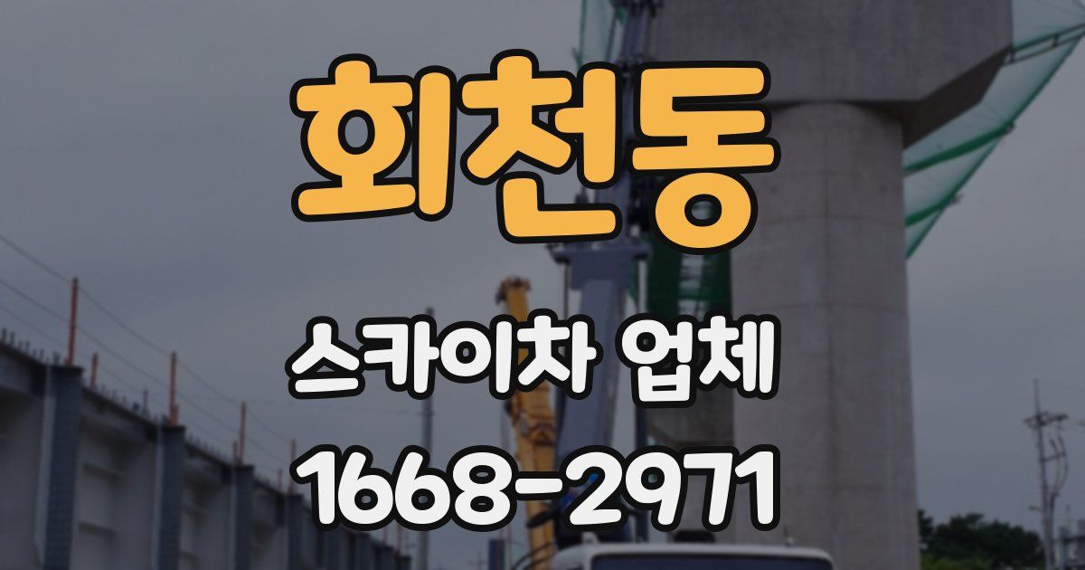회천동 스카이차 업체