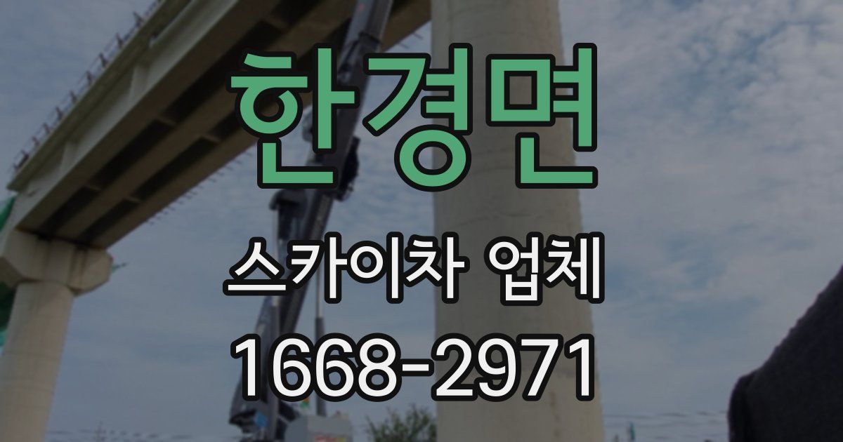 한경면 스카이차 업체
