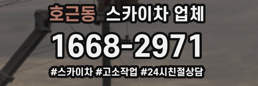호근동 스카이차 업체