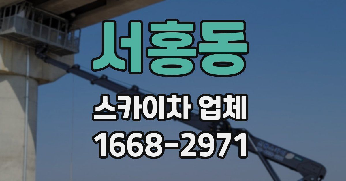 서홍동 스카이차 업체