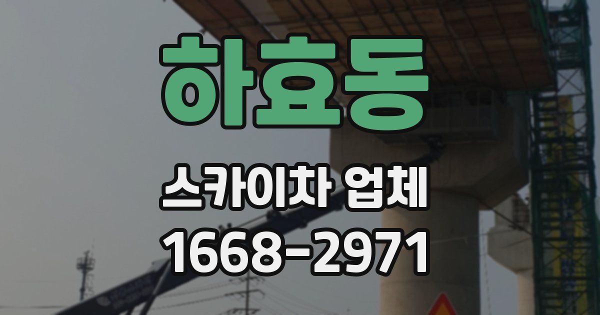 하효동 스카이차 업체