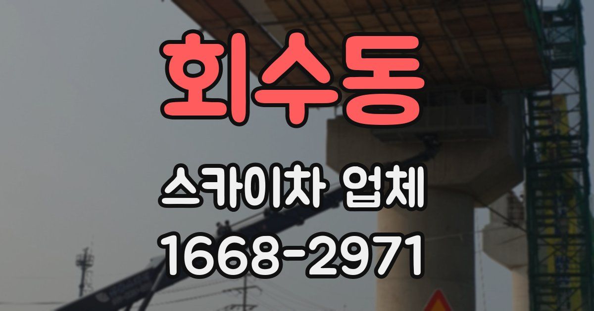 회수동 스카이차 업체