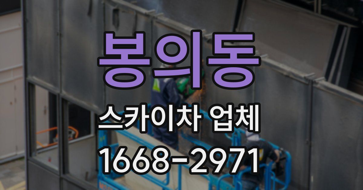 봉의동 스카이차 업체