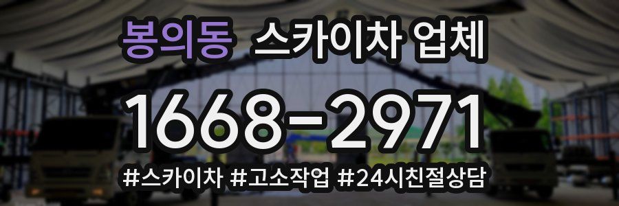 봉의동 스카이차 업체