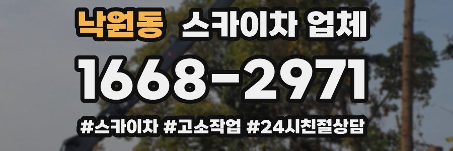 낙원동 스카이차 업체