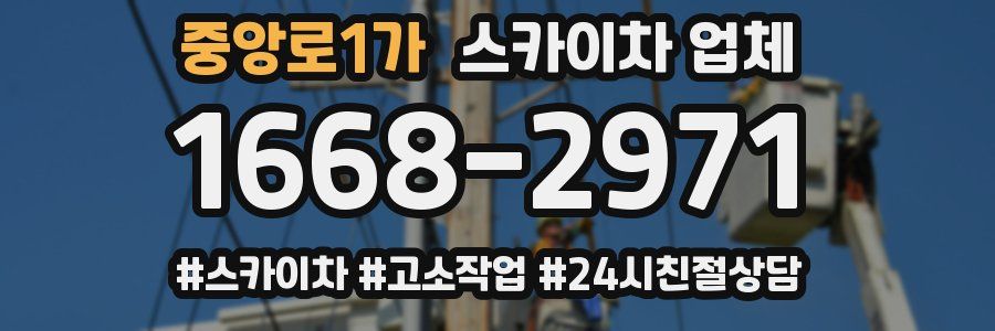 중앙로1가 스카이차 업체