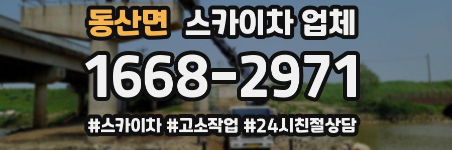 동산면 스카이차 업체