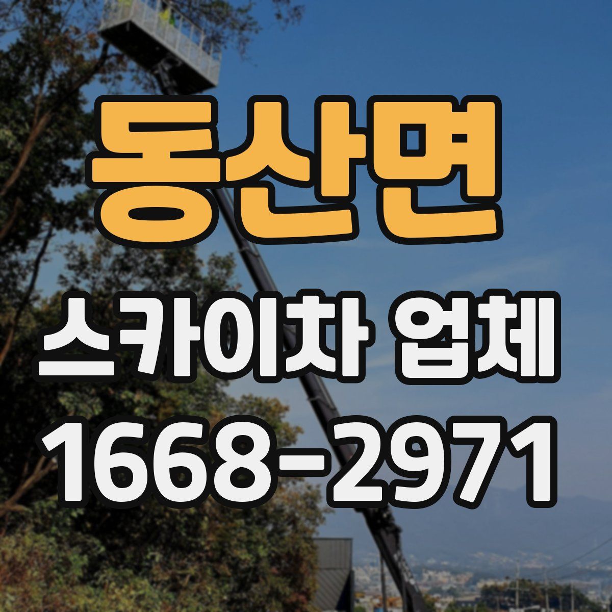 동산면 스카이차 업체