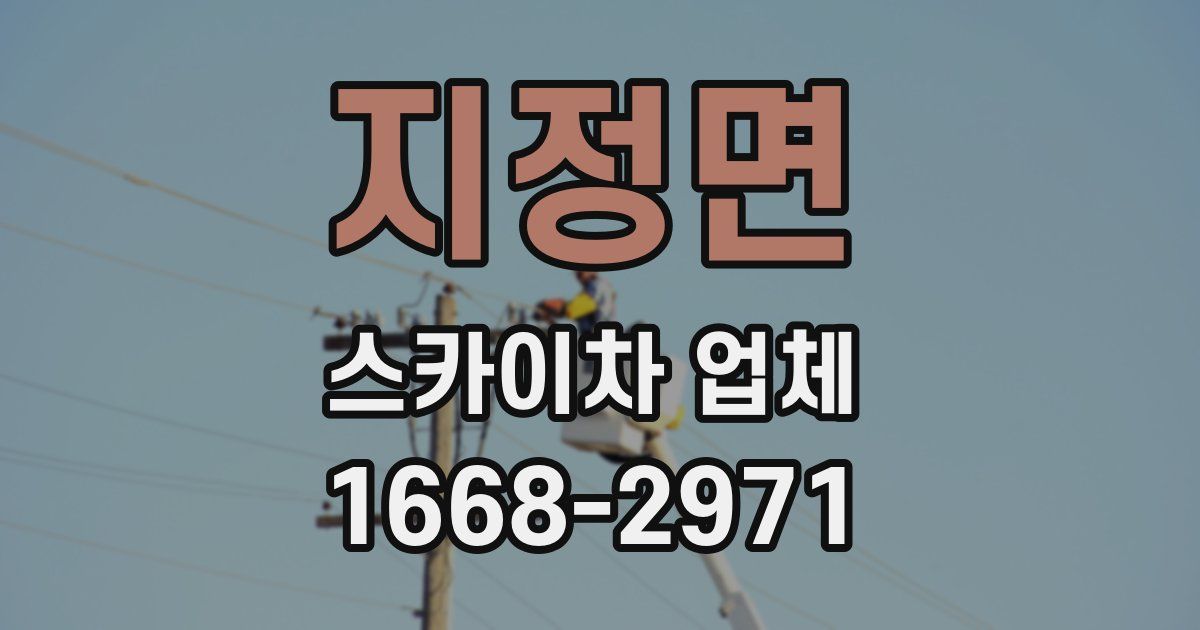 지정면 스카이차 업체